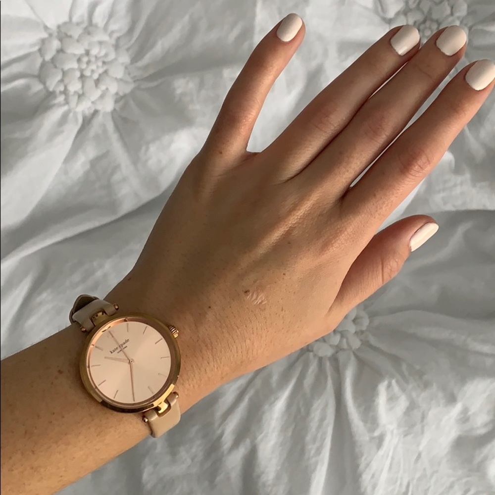 Kate Spade ♠️ Holland Leather Rose Dial Watch
